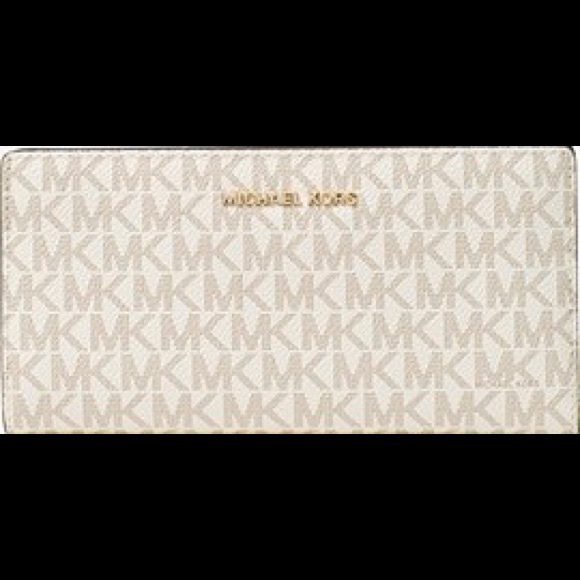 michael michael kors logo slim wallet